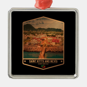 Ornamento De Metal Santo Kitts e Nevis