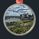Ornamento De Metal Santo Paul, Minnesota Landscape<br><div class="desc">Santo Paul,  Enfeites de natal premium de Minnesota.</div>