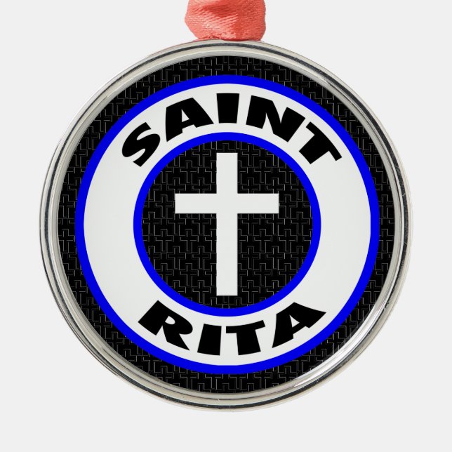 Ornamento De Metal Santo Rita (Frente)