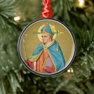 Ornamento De Metal Santo Tomás Becket com Espada na Mitra (P 005)