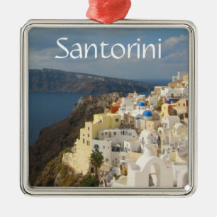 Ornamento De Metal Santorini na tarde Sun