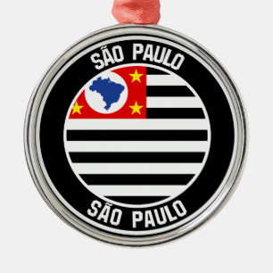 Ornamento De Metal São Paulo Round Emblem