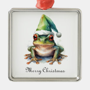 Ornamento De Metal Sapo de Natal, personalizado