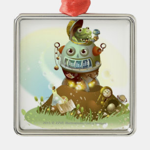 Ornamento De Metal Sapo que sai de um UFO