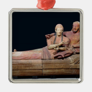 Ornamento De Metal Sarcófago de um casal, 525-500 BC