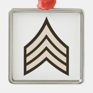 Ornamento De Metal Sargento do Exército