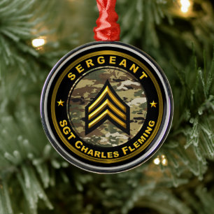 Ornamento De Metal Sargento SGT 
