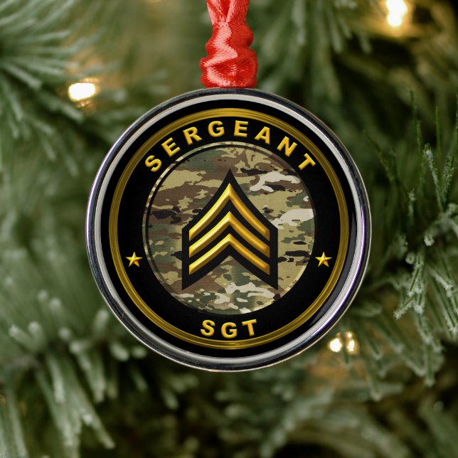 Ornamento De Metal Sargento SGT (Árvore)