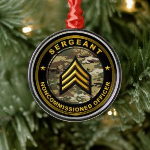 Ornamento De Metal Sargento Suboficial do Exército