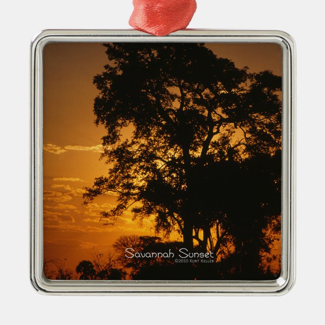 Ornamento De Metal Savannah Sunset (Frente)