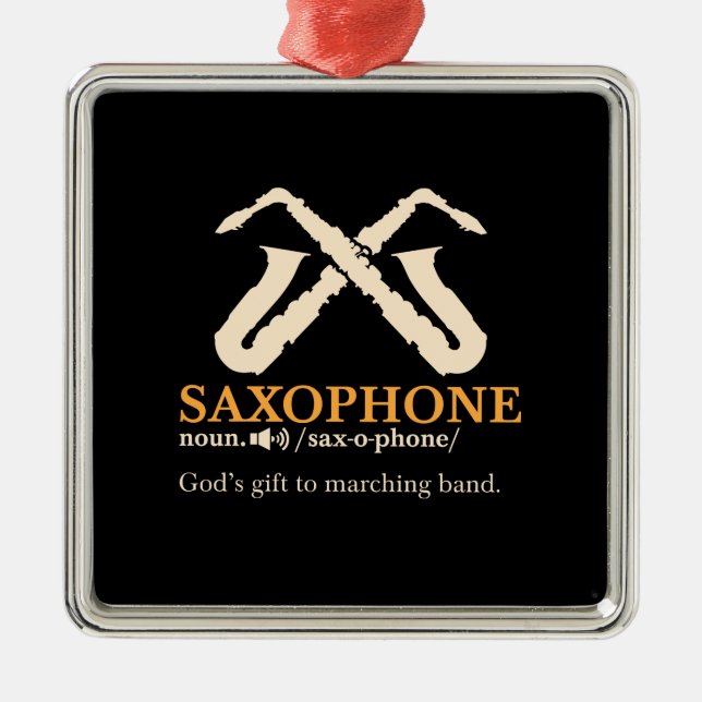 Ornamento De Metal Saxofone - Definição Saxofônica (Frente)