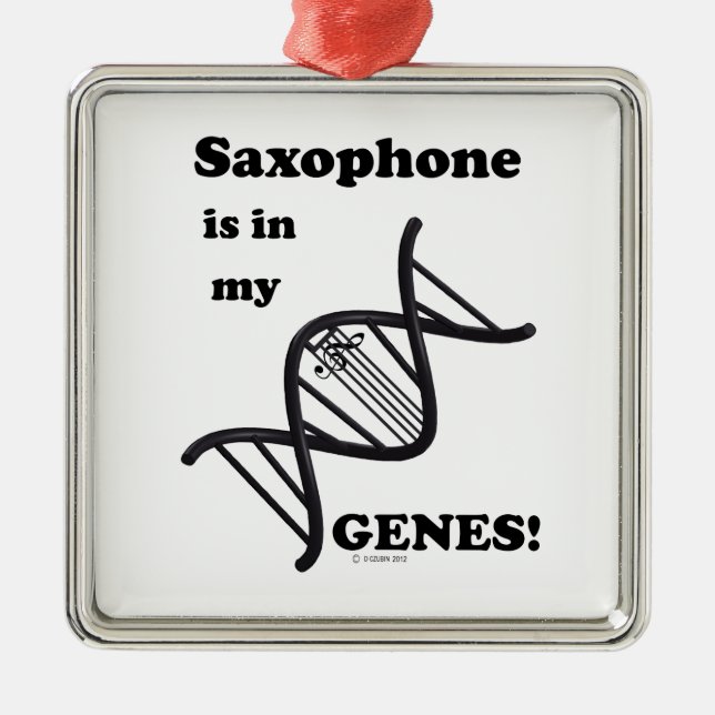 Ornamento De Metal Saxofone em meus Genes (Frente)