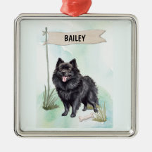 Schipperke Aquarela Cachorro Personalizado