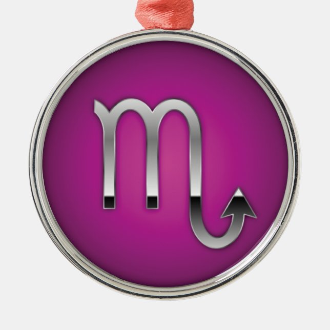 Ornamento De Metal Scorpio Premium Christmas (Frente)