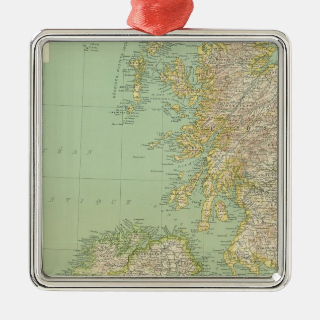 Ornamento De Metal Scotland, Ireland (Frente)