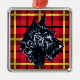 Ornamento De Metal Scottie Dog, Black Scottish Terrier Ornament