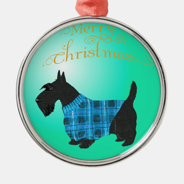 Ornamento De Metal Scottie Dog Ornament (Frente)