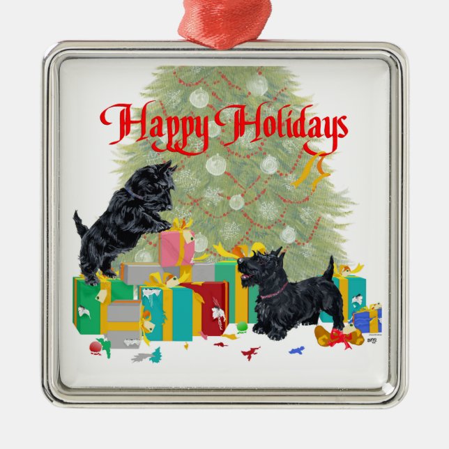 Ornamento De Metal Scottie Dog Ornament (Frente)