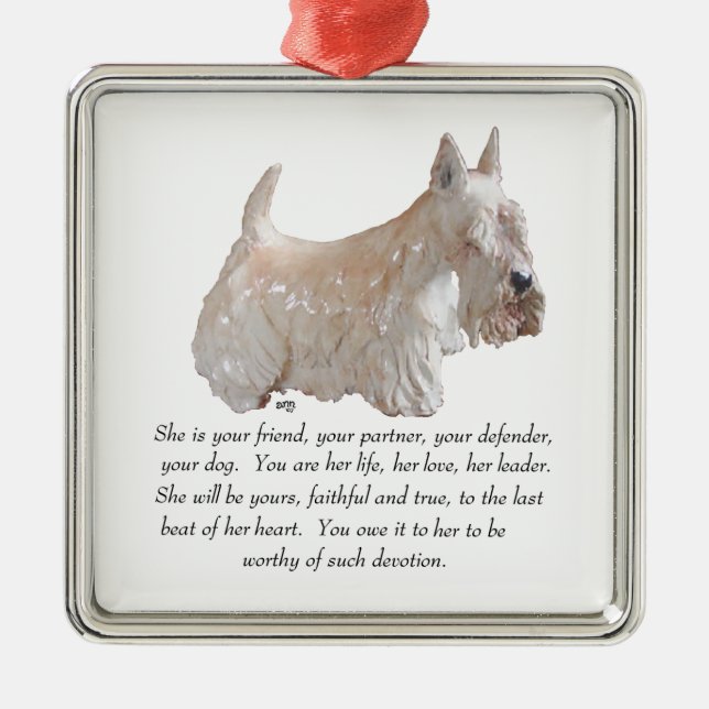 Ornamento De Metal Scottie Keepsaame Ornament (Frente)