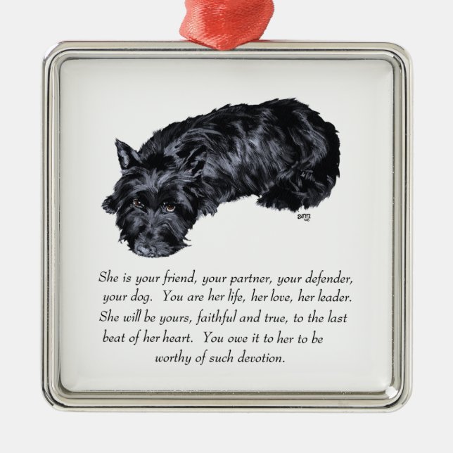 Ornamento De Metal Scottie Keepsaame Ornament (Frente)