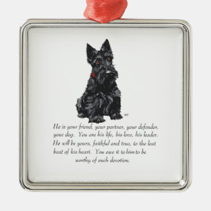 Ornamento De Metal Scottie Keepsaame Ornament