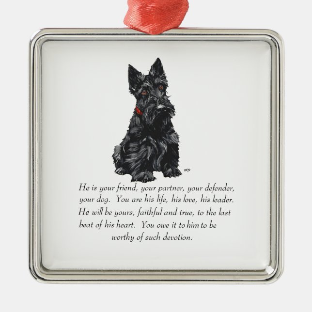 Ornamento De Metal Scottie Keepsaame Ornament (Frente)