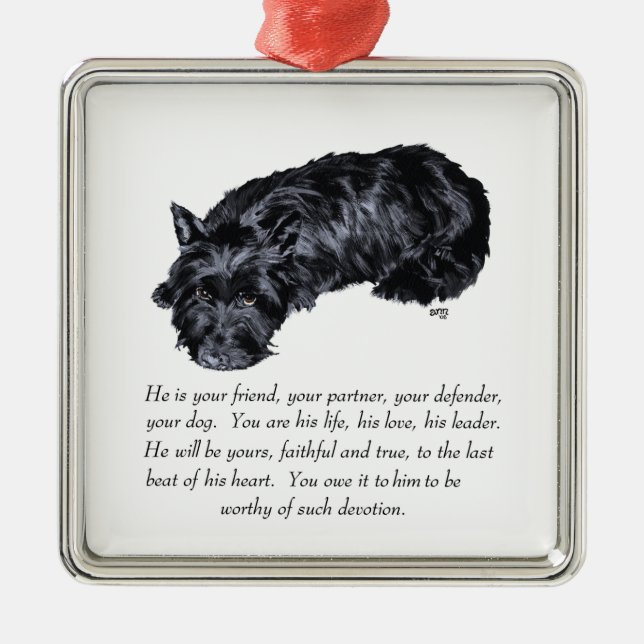 Ornamento De Metal Scottie Keepsaame Ornament (Frente)