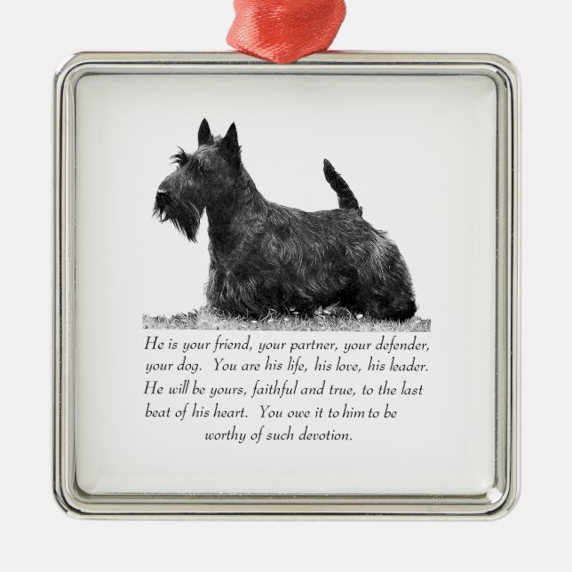 Ornamento De Metal Scottie Keepsasaame Ornament - MALE (Frente)