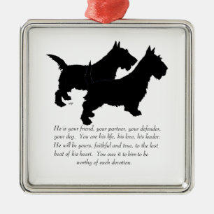 Ornamento De Metal Scotties Keepsasaame Ornament - MALE