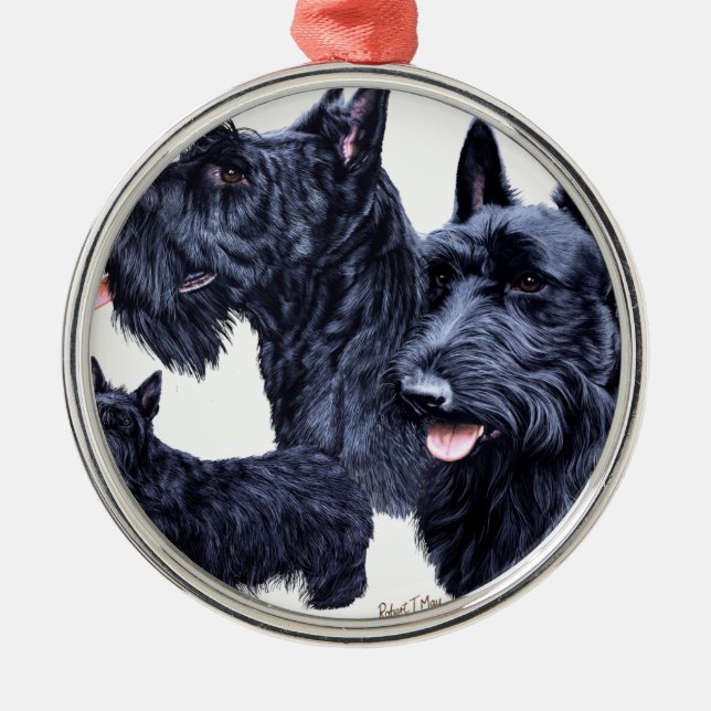 Ornamento De Metal Scottish Terrier (Frente)