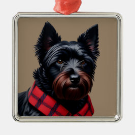 Ornamento De Metal Scottish Terrier