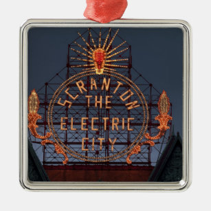 Ornamento De Metal Scranton Electric City