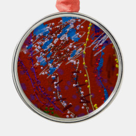 Ornamento De Metal Scribbled Flowers Graffiti 