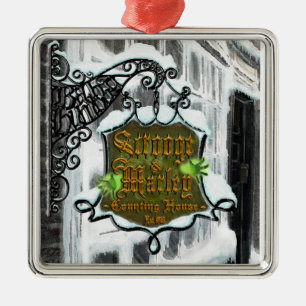 Ornamento De Metal Scrooge&MarleySignScene