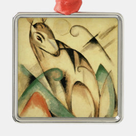 Ornamento De Metal Seated Mythical Animal (por Franz Marc)