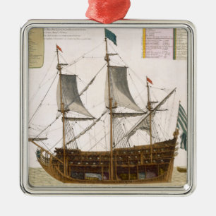Ornamento De Metal Seção através de um navio de primeira ordem