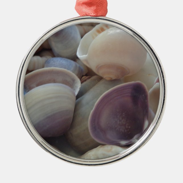 Ornamento De Metal Sedreiros Sunny Summer, Sea Shell Beach Ocean (Frente)
