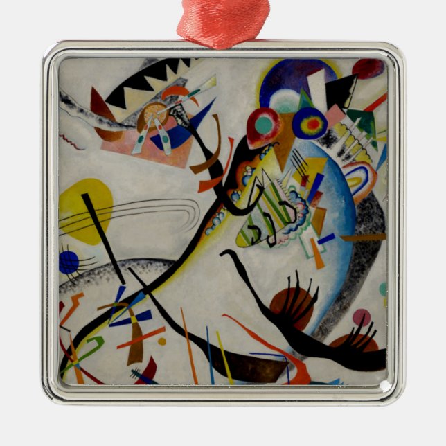 Ornamento De Metal Segmento Azul Kandinsky (Frente)