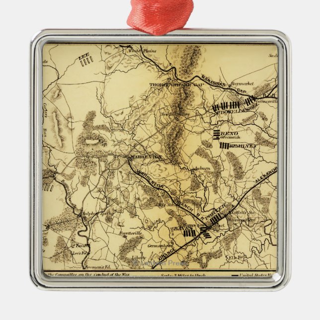 Ornamento De Metal Segunda batalha do funcionamento de Bull 7 (Frente)