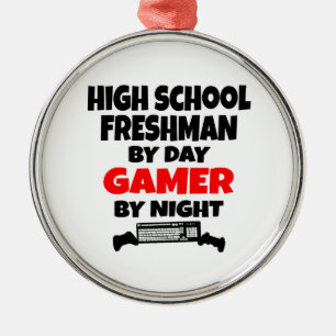 Ornamento De Metal Segundo grau Freshman por Day Gamer by Night