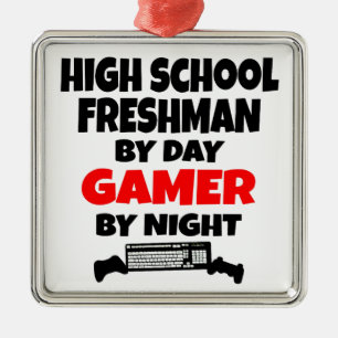 Ornamento De Metal Segundo grau Freshman por Day Gamer by Night