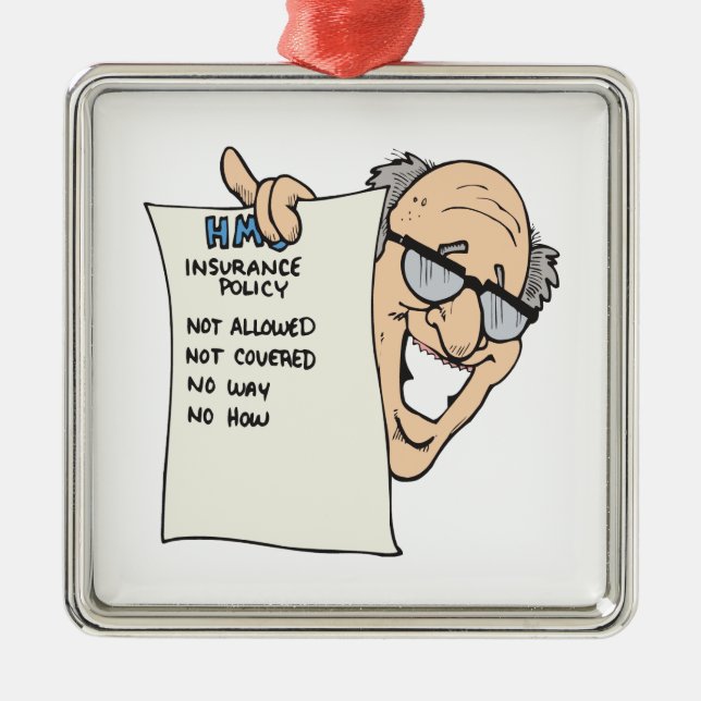 Ornamento De Metal Seguro de saúde (Frente)