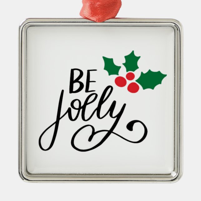 Ornamento De Metal Seja alegre (Frente)