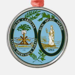 Ornamento De Metal Selo do estado de South Carolina