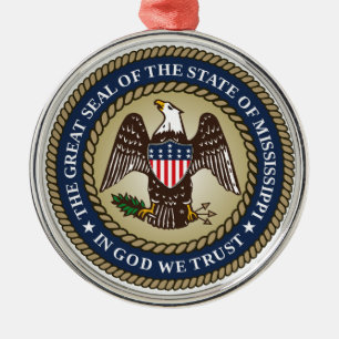 Ornamento De Metal Selo do Mississippi