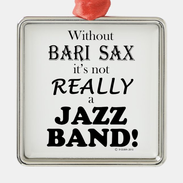 Ornamento De Metal Sem Bari Sax - Banda de Jazz (Frente)