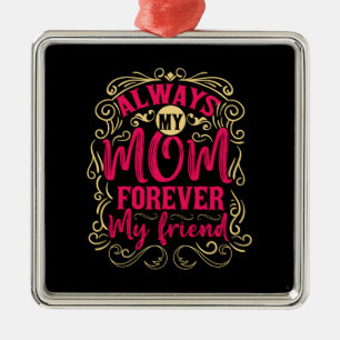 Ornamento De Metal Sempre Minha Mãe Para Sempre