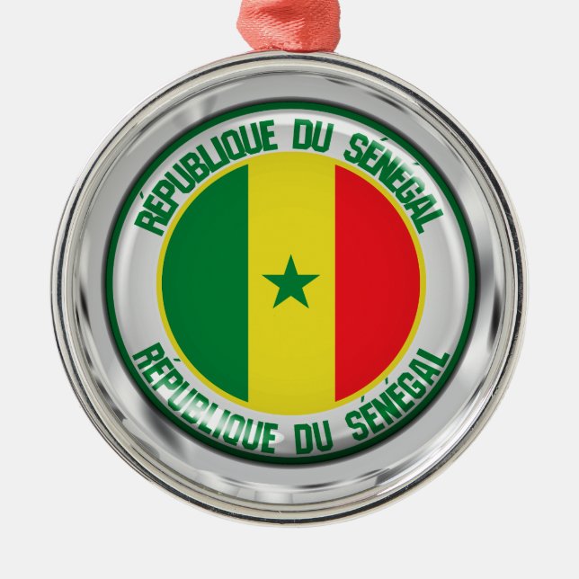 Ornamento De Metal Senegal Round Emblem (Frente)