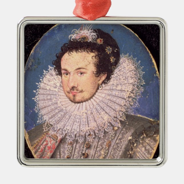 Ornamento De Metal Senhor Walter Raleigh (Frente)