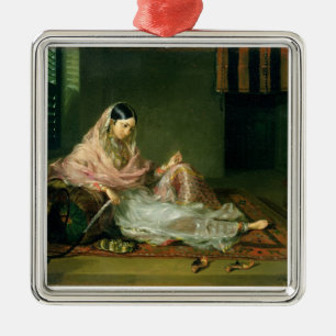 Ornamento De Metal Senhora muçulmana Reclining, 1789 (óleo em canva